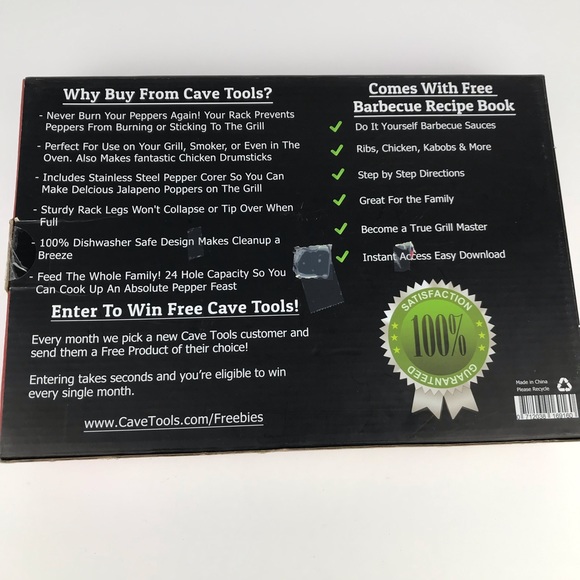 Cave Tools Stainless Steel Pepper Roasting Rack Holds 24 - Picture 2 of 5